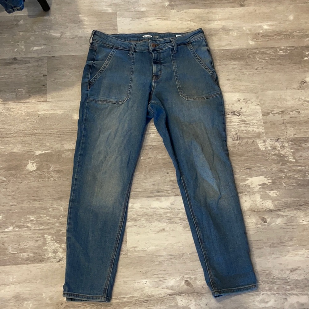 Old Navy Rockstar Super Skinny Ankle Jeans Medium Wash